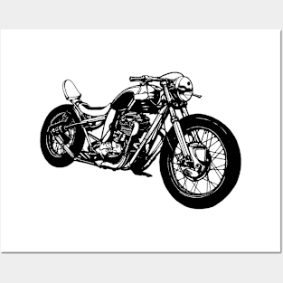 Chopper motorbike Posters and Art